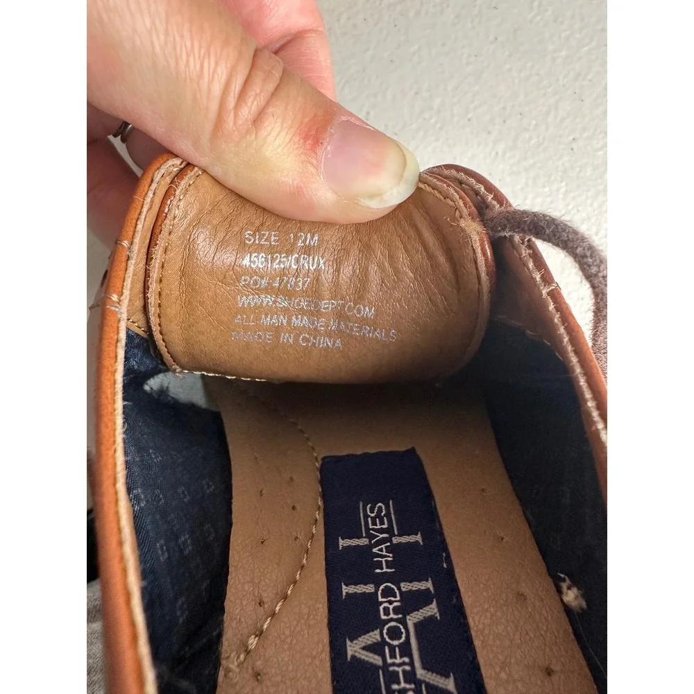 Ashford Hayes Boys Cognac Brown Cap Toe Brogue Oxford Dress Shoes‎ Size 12M